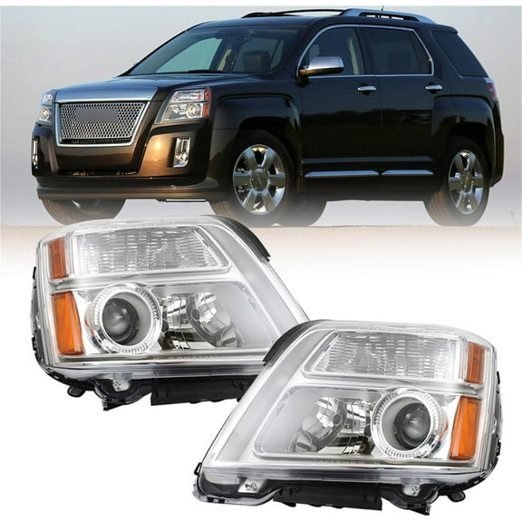 LABLT 1 Pair of Driver and Passenger Side Headlights Assembly Halogen Replacement for Terrain 2010-2015 SL/SLE/SLT LH RH 23319179 23319180