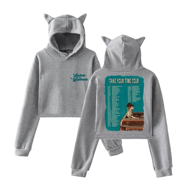Hudson Westbrook Take Your Time Tour Dates Jersey Mujer Orejas de Gato Sudadera con Capucha Camiseta de Manga Larga