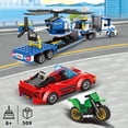 thumbnail image 4 of Honchoes 5-in-1 City Police Chase Building Sets Toy Compatible with Lego Car Truck Helicopter Gift for Boys 509 Pcs, 4 of 5