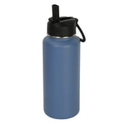 Ozark Trail 32 oz Stainless Steel Insulated Flip-Straw Water Bottle, Indigo Blue