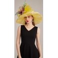 thumbnail image 5 of Women's Kentucky Derby Church Dress Hat Wide Brim Leaf Flower Bridal Shower Hat, 5 of 5
