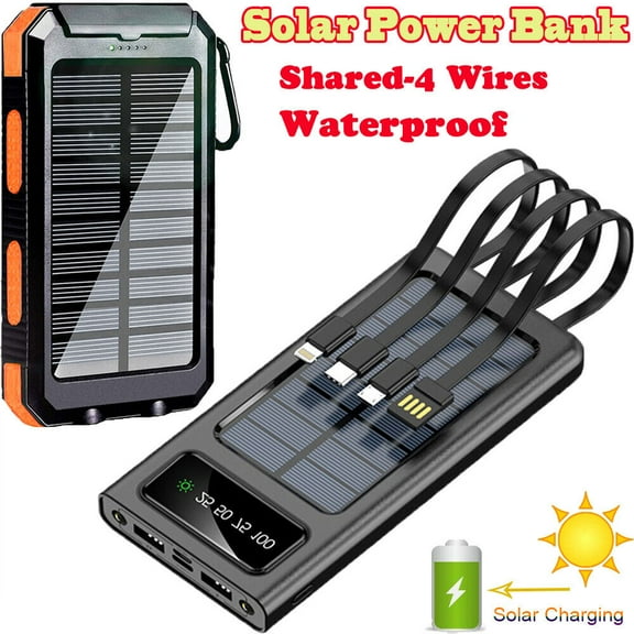 900000mAh Power Bank 4 USB Pack Charger Backup External Battery for Cell Phone