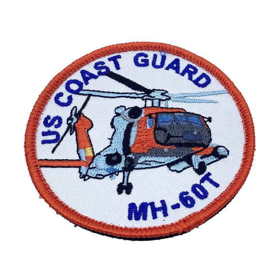 US Coast Guard MH-60T Jayhawk Shoulder Patch With Hook and Loop, Officially Licensed