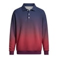 thumbnail image 4 of Adult Men Polo Shirts Long Sleeve Button Tee Shirts Basic Red Clothes for Men, 4 of 4