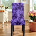 thumbnail image 3 of TSOVTHRID Purple Tie Dye Print Table Cover and Chair Slipcovers Set of 7, Removable 55x82 Inch Rectangle Tablecloth with Chair Covers, Water-Resistant Furniture Protectors, Machine Washable, 3 of 6
