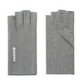thumbnail image 2 of Njoeus Unisex Half Finger Stretchy Knit Gloves Thin Velvet Gloves Mittens Winter Warm Fingerless Gloves for Women Men, 2 of 4