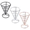 thumbnail image 2 of French Fries Cone Holder Metal Ice Cream Cone Holder for 3Pcs Home Use, 2 of 5