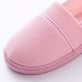 thumbnail image 5 of Women Autumn Winter Closed Toe Closed Back House Slippers Soft Non Slip Cushioned Flat Indoor Warm Footwear Pink 7.5-8.5(40), 5 of 9