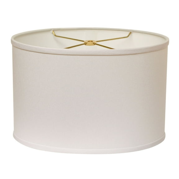 Slant Retro Oval Hardback Lampshade with Washer Fitter, White