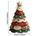 thumbnail image 3 of Noothes Red and Green Fabric Christmas Tree - Handmade Cloth Holiday Decor Ornament for Home Tabletop Festive Atmosphere, 3 of 6