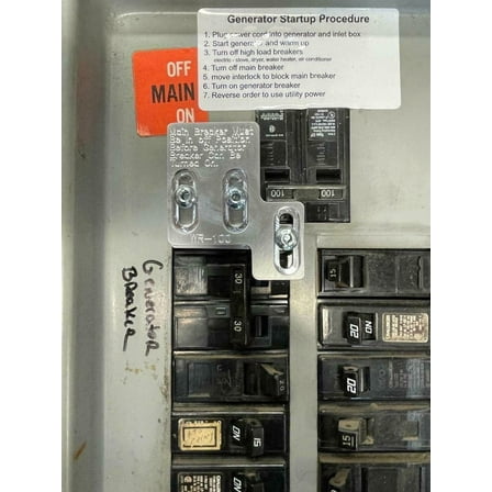 WR-100 Murray 100 amp panel Generator Interlock