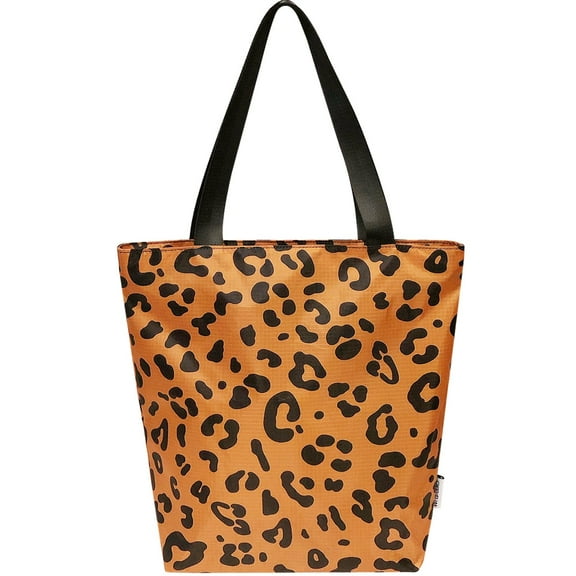 Wrapables Carryall Shopping Travel Tote Bag with Durable Ripstop Polyester - Foldable, Waterproof, and OEKO-TEX Certified, Large, Savanna