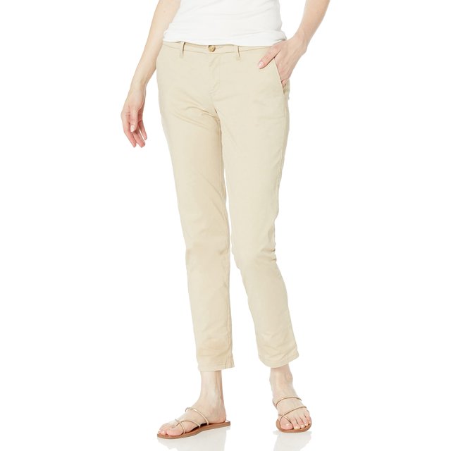 Pantalón chino Tommy Hilfiger Hampton de corte holgado para mujer, color caqui 18
