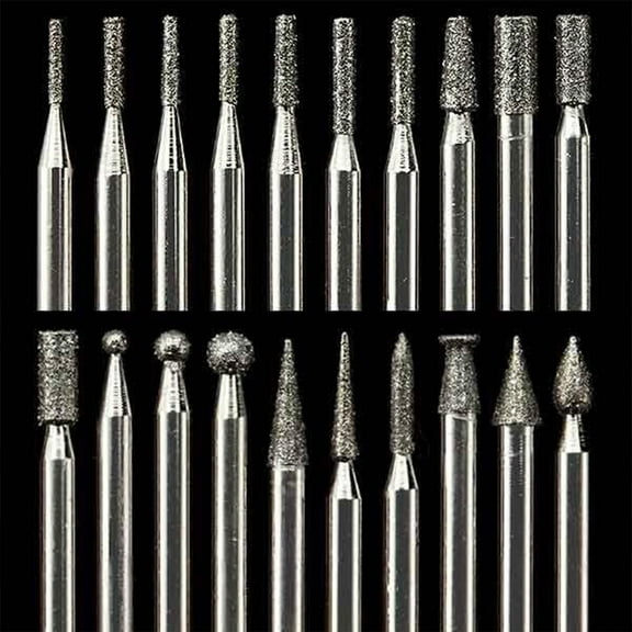 Woodriver Complete 20 Pc Carving Burr Set 3/32" Shank
