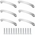 thumbnail image 3 of Lishi Silver Kitchen Cabinet Handle - 96mm Hole Distance - Set of 6 Pieces with Screws, 3 of 5