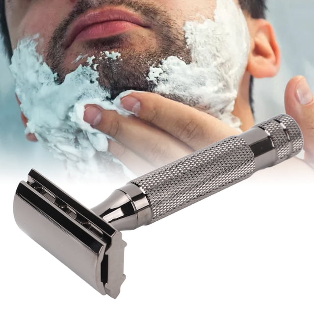 Tondeuse à Barbe de Sécurité, Outils de Tondeuse à Barbe de Sécurité Efficace Portable en Acier Inoxydable Manuel Réutilisable pour Salle de Bain pour Hôtel