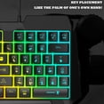 thumbnail image 4 of Combinación de teclado y ratón con una mano, tablero de juego de 39 teclas con ratón, retroiluminación LED arcoíris, medio teclado Yuarrent EL011674-00, 4 of 4