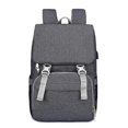 thumbnail image 1 of Mochila para pañales para mamá, con puerto USB, para el cuidado del bebé, para lactancia, mochila de viaje a la moda para cochecito, gris oscuro, 1 of 5
