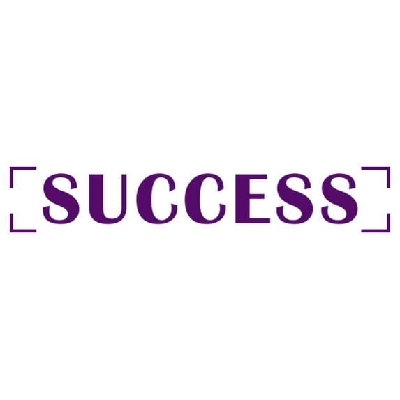Printtoo Success Self Inking Rubber Stamp Pre-Inked Office Stamp- Home Office Business Stationery, Purple- 42 x 9 mm