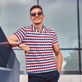 thumbnail image 4 of Fotbe American Patriotic Stars And Stripes Camiseta Polo de Golf para Hombre con Estampado – Camisa Deportiva Transpirable con Cuello Abotonado-4X-Large, 4 of 6