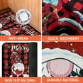 thumbnail image 2 of Nrnio Christmas Kitchen Rug and Mat Set, Non-Slip & Machine Washable Kitchen Mat, Cushioned Buffalo Check Rug for Winter Christmas Kitchen Decor (Red), 2 of 8