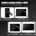 thumbnail image 4 of walrfid Car Screen Cleaner, Computer Screen Cleaner Spray and Wipe, Laptop Cleaning Mist Kit for Electronic iPad, iPhone, Phone, MacBook, TV, Monitor Display, with Black Graffiti Case - Purple, 4 of 6