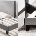 thumbnail image 3 of Modern Queen Size Upholstered Bed, Grey, Easy To Assemble Fits 8-inch Or Thicker Mattress, 3 of 3