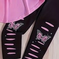 thumbnail image 4 of HCNTES Kids Girl Spring Outfit Short Sleeve Crewneck Tee Wide Leg Pants Elastic Little Girl Casual School Clothing Set 4T 5T 6T(H03-Pink,18-24 Months), 4 of 6