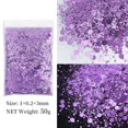 thumbnail image 1 of Brillo de uñas grueso con forma hexagonal mixta holográfica de 50G, lentejuelas plateadas, copos brillantes láser, rebanadas, manicura, decoración artística de uñas Tan Jianjun unisex, 1 of 2
