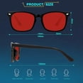 thumbnail image 6 of Red Lens Glasses Blue Light Glasses Men Women - 99.9% Blue Green Blocking for Computer, Gaming, TV, Phone Screens, 6 of 8
