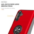 thumbnail image 6 of Nalacover Dual-Layers Case for Samsung Galaxy A73 5G, Heavy Duty Rugged PC Soft TPU Shockproof Protective Cover with Magnetic Rotated Ring Holder Kickstand Bracket Lens Protection Case,Red, 6 of 7