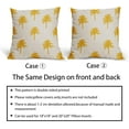 thumbnail image 5 of Yellow Palm Tree Pillow Covers 16X16 InchTropical Coconut Trees Coastal Plants Decorative Pillow Cases Set of 2 Summer Retro Cotton Linen Throw Pillows Home Decor For Sofa Couch Cushion Outdoor, 5 of 6