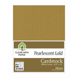 JAM Paper & Envelope Metallic Cardstock, 8.5 x 11, 110lb Gold, 50 per Pack