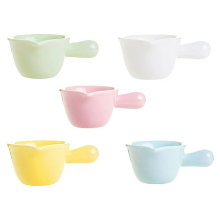 

Creamer Jugs Ceramic Pitcher Milk Jug Ceramic Milk Jug Mini Creamer Jug5pcs Small Sauce Bowls Dip Bowls with Handle Creamer Jugs Ceramic Milk Jug