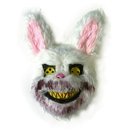 Fysho Halloween Mask Bloody Killer Rabbit Mask Plush Cosplay Terror Mask For Children Adult