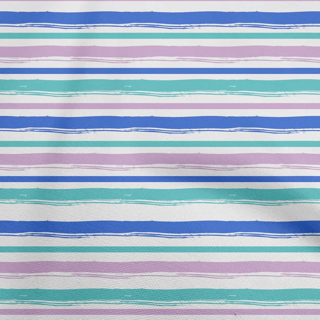 oneOone Tissu Georgette Viscose Bleu Foncé Rayures Tissu pour Robe Tissu Imprimé au Mètre 42 Pouces de Large