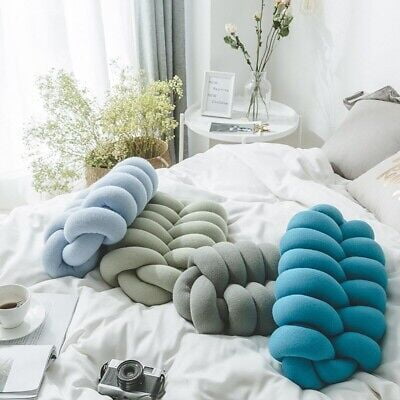 

LEEMIOP Sofa Bed Soft Cushion SeamlesCotton Knot Back Braid Nap Home Decor Backrest Tube