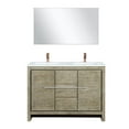 thumbnail image 2 of Lafarre 48 in W Rustic Acacia Double Vanity, Cultured Marble Top, Faucet Set & 43" Mirror, 2 of 3