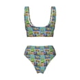 thumbnail image 6 of Rocae Construction Machinery for Bikini Set for Women Two Piece Sexy High Swimsuits Split Crossover Bikini Small, 6 of 9