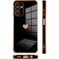 thumbnail image 4 of Compatible with Samsung Galaxy A13 5G Case Love Heart Plating Cute Luxury Elegant Case Camera Protector Soft TPU Shockproof Protective Back Cover Galaxy A13 5G Case -Black, 4 of 5