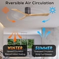thumbnail image 4 of Matthews Fan Company IR3H-TB-LM-42 Irene 42" Textured Bronze Hugger Ceiling Fan with 3 Light Maple Blades, Remote and Wall Control, Indoor/Outdoor Damp Rated, 4 of 6