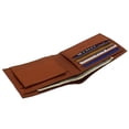 thumbnail image 6 of Marshal Soft Leather Kids Slim Thin Coin Pouch Bifold Wallet Tan, 6 of 7
