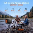 thumbnail image 2 of Greenery G2500 2304Wh 2500W Portable Power Station with Lfp Battery for Outdoor Camping, Home Backup, Emergency and RV, 2 of 8