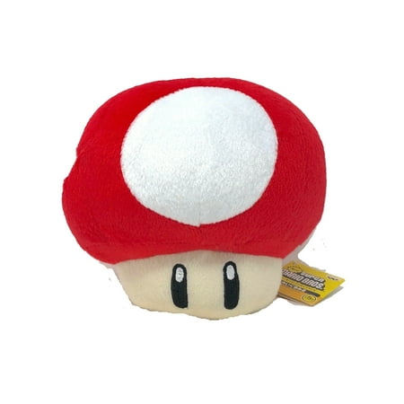Mario Red Mushroom Plush Stuffed Toy 8"