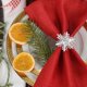 thumbnail image 4 of Juego de 8 servilleteros navideños plateados con forma de copo de nieve for mesas de comedor: decoración rústica for bodas, Navidad, Acción de Gracias y cenas festivas., 4 of 8