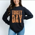thumbnail image 2 of Turkey Day Block Distressed - Women's Garment Dyed Long Sleeve Graphic T-Shirt, 2 of 11