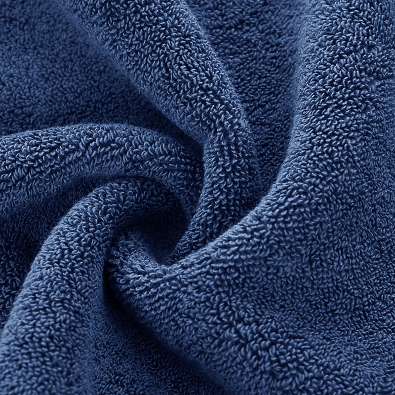JML Blue Bath Towel Set of 8 Pieces - Cotton Blend Highly Absorbent Towels for Bathroom, 2 Soft Bath Towels, 2 Hand Towels, 4 Washcloths