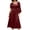Wine, variant on Women's Palace Dresses Long Sleeve Loose Solid Color Elegant Halloween Costume Party Dress