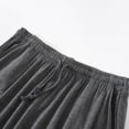 thumbnail image 3 of SWSMCLT Men's Short Sleeve Pajamas Summer 2 Piece Modal Thin Pajama Set Comfy Spring Spandex Fall Drawstring Dark Grey Large, 3 of 5