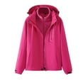 thumbnail image 1 of LSLJS Women's Winter Windproof Three-In-One Outdoors Sports Warm Jacket( Hot Pink, XL), 1 of 2
